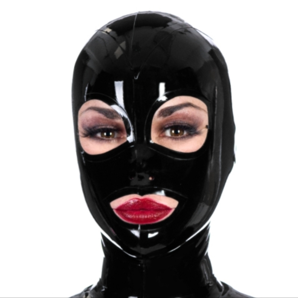Trinity Latex Hood black XL